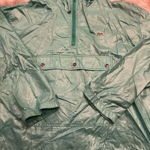 Lacoste Mint Green Pullover Anorak with Croc Patch Size XL